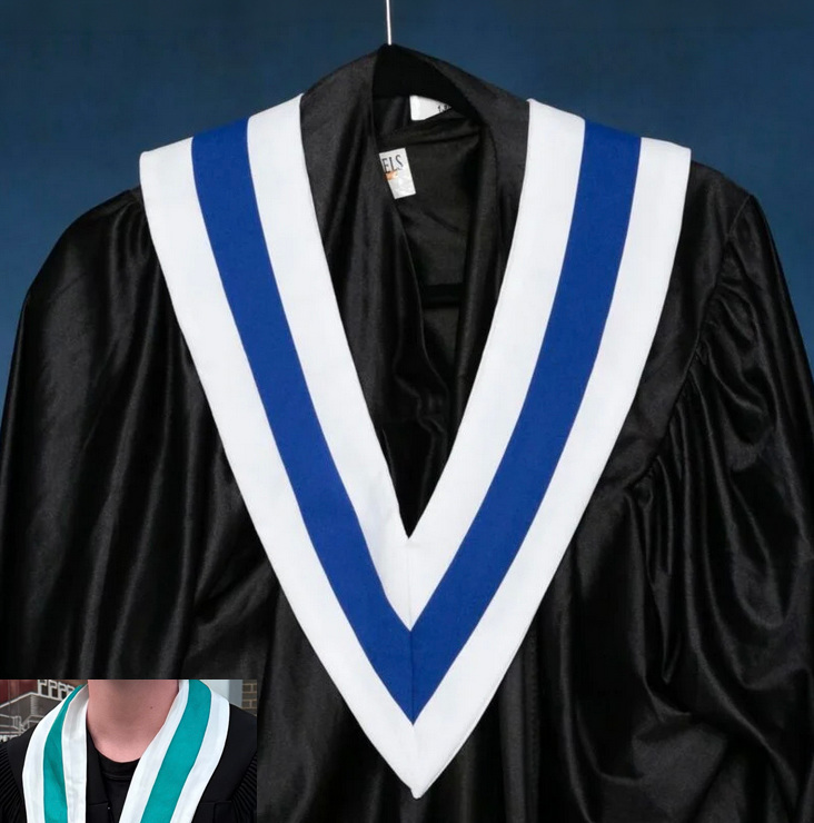 Customer v-stoles: blue