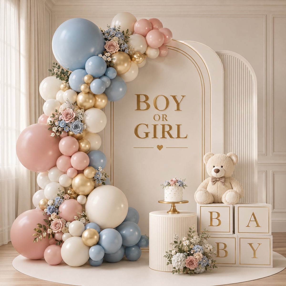 gender reveal backdrop
