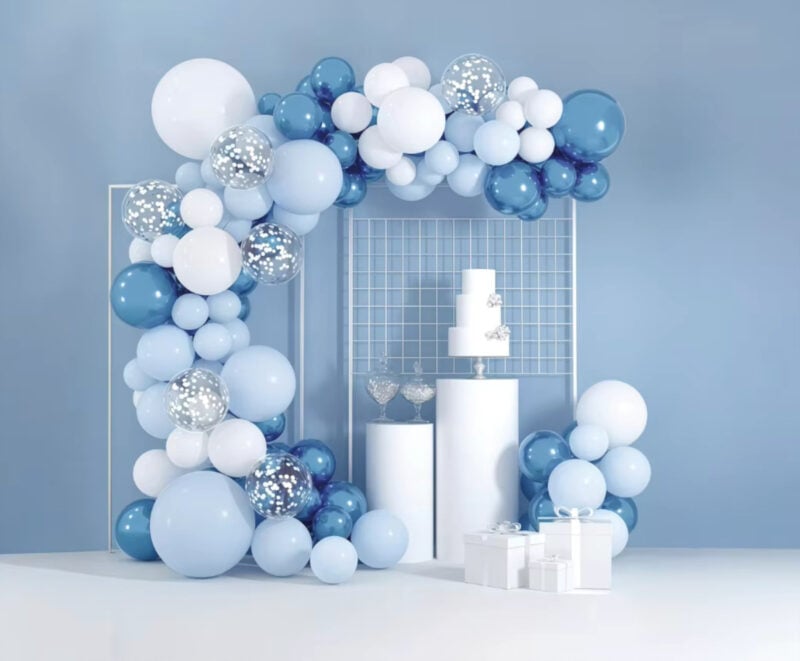 pink cake smash garland theme blue cake smash garland theme
