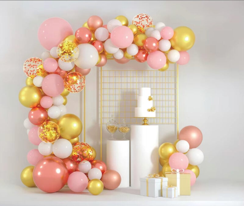 Pink caske smash photography theme.png pink cake smash garland theme